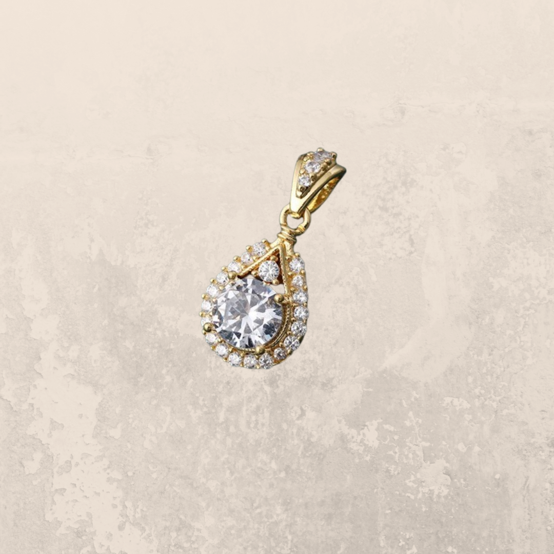 Pingente gota com Zirconia