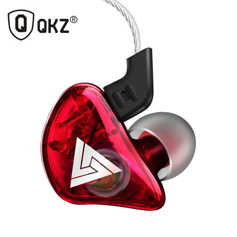 Qkz ck5 fone de ouvido com fio esporte fones de ouvido estéreo monitor música telefone correndo dj baixo alta fidelidade com microfone