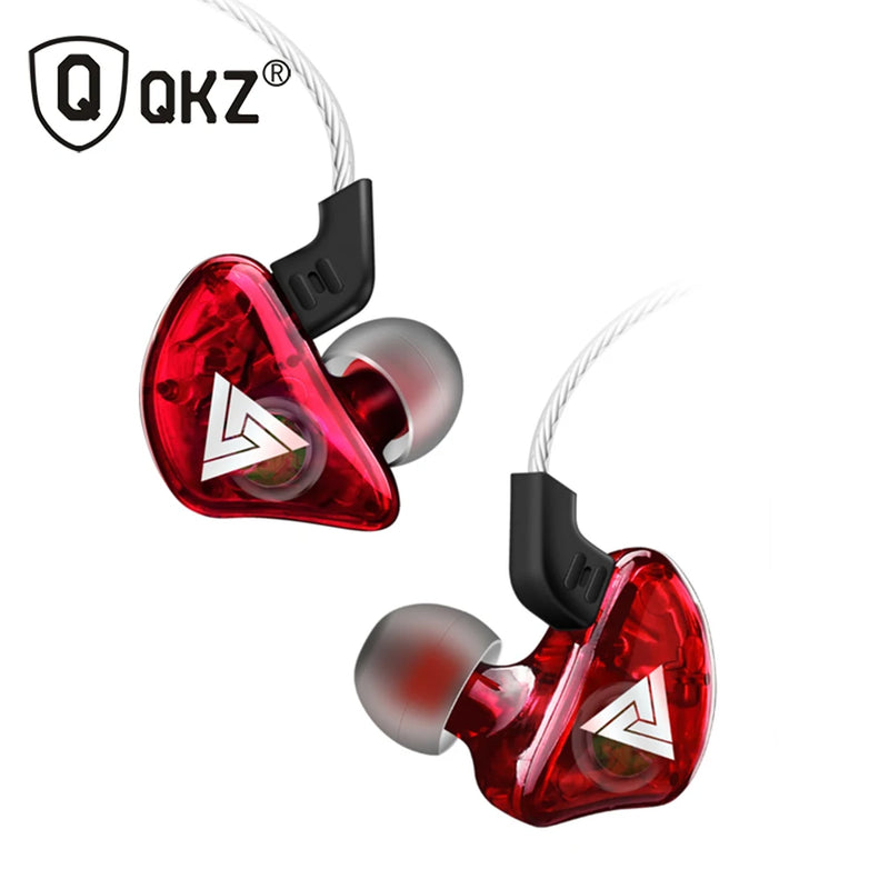 Qkz ck5 fone de ouvido com fio esporte fones de ouvido estéreo monitor música telefone correndo dj baixo alta fidelidade com microfone