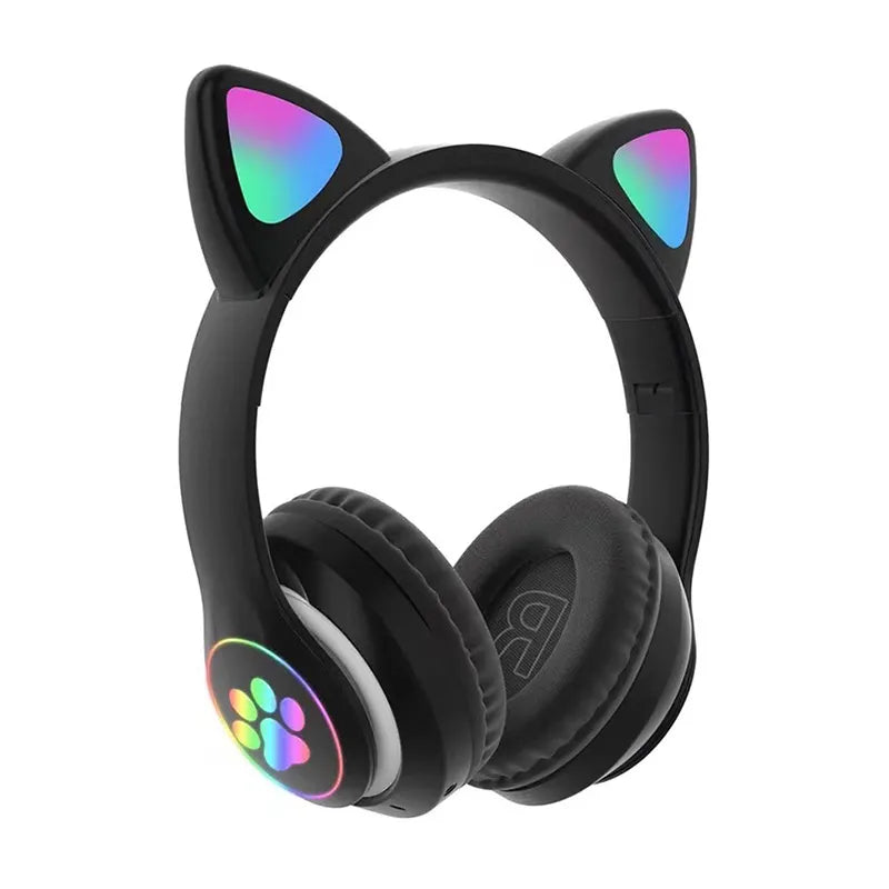 JST-28 fones de ouvido sem fio orelhas de gato bluetooth estéreo música fones bluetooth 5.0 esportes gaming headset com microfone