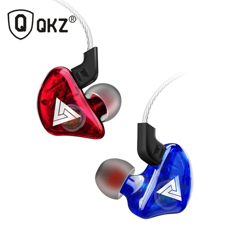 Qkz ck5 fone de ouvido com fio esporte fones de ouvido estéreo monitor música telefone correndo dj baixo alta fidelidade com microfone