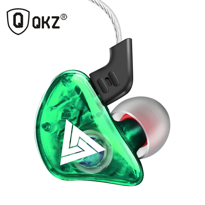 Qkz ck5 fone de ouvido com fio esporte fones de ouvido estéreo monitor música telefone correndo dj baixo alta fidelidade com microfone